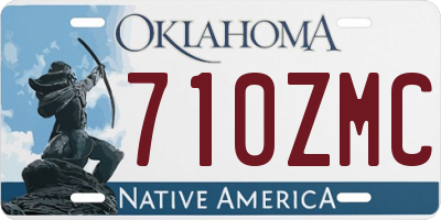 OK license plate 710ZMC