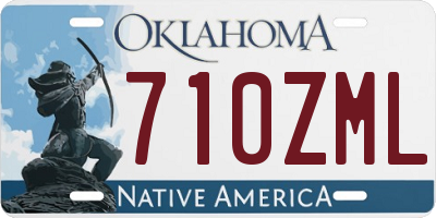 OK license plate 710ZML