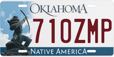 OK license plate 710ZMP