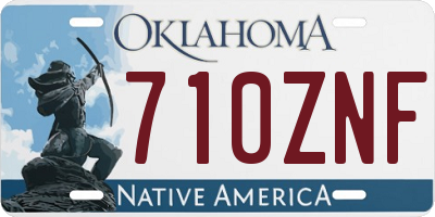 OK license plate 710ZNF