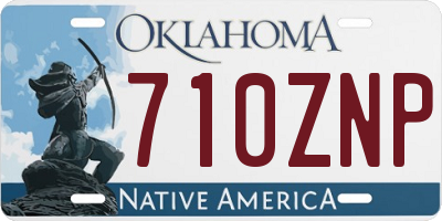 OK license plate 710ZNP
