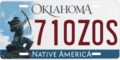 OK license plate 710ZOS