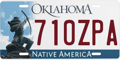 OK license plate 710ZPA