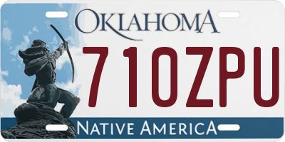 OK license plate 710ZPU