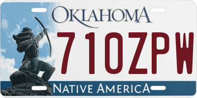 OK license plate 710ZPW