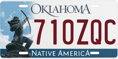 OK license plate 710ZQC