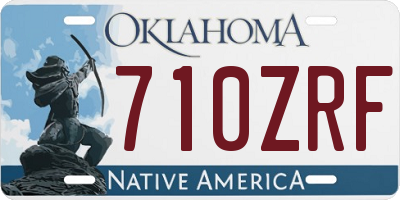 OK license plate 710ZRF