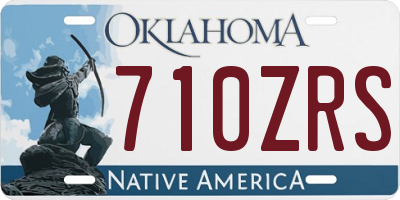 OK license plate 710ZRS