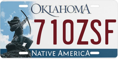 OK license plate 710ZSF