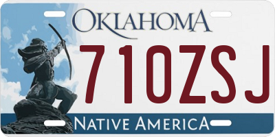 OK license plate 710ZSJ