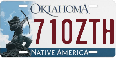 OK license plate 710ZTH