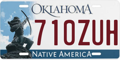 OK license plate 710ZUH