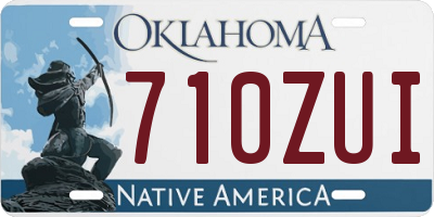 OK license plate 710ZUI