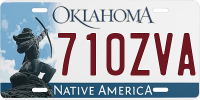 OK license plate 710ZVA