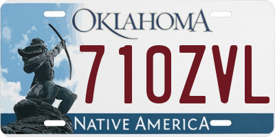 OK license plate 710ZVL