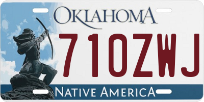 OK license plate 710ZWJ