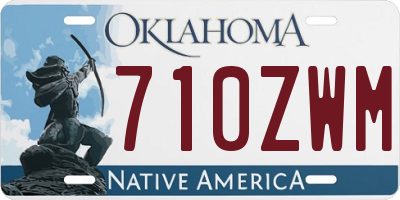 OK license plate 710ZWM