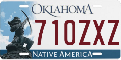 OK license plate 710ZXZ