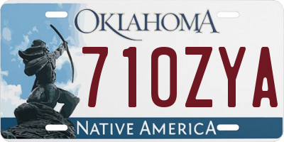 OK license plate 710ZYA