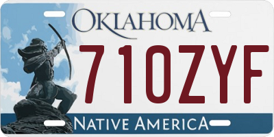 OK license plate 710ZYF