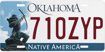 OK license plate 710ZYP