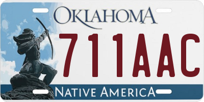 OK license plate 711AAC