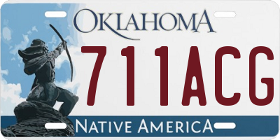 OK license plate 711ACG