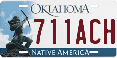 OK license plate 711ACH