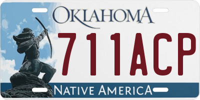 OK license plate 711ACP