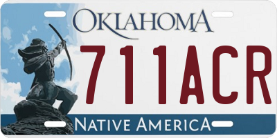 OK license plate 711ACR