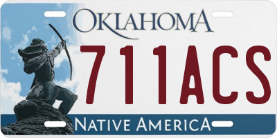 OK license plate 711ACS