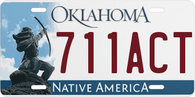 OK license plate 711ACT