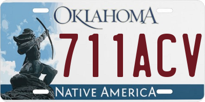 OK license plate 711ACV