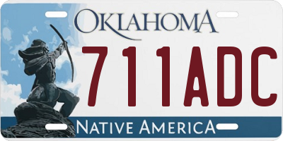 OK license plate 711ADC