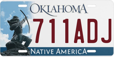 OK license plate 711ADJ