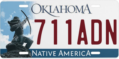 OK license plate 711ADN