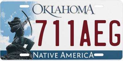 OK license plate 711AEG