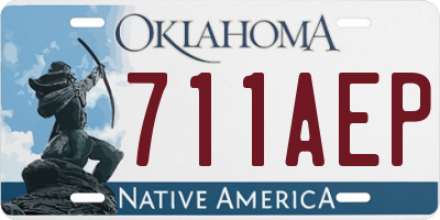 OK license plate 711AEP