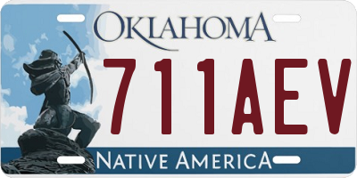 OK license plate 711AEV