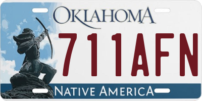 OK license plate 711AFN