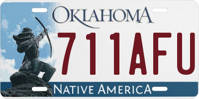 OK license plate 711AFU