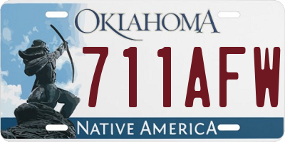 OK license plate 711AFW