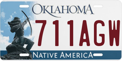 OK license plate 711AGW