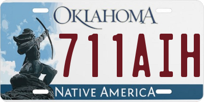 OK license plate 711AIH