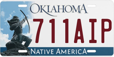 OK license plate 711AIP
