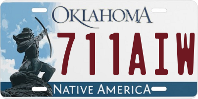 OK license plate 711AIW