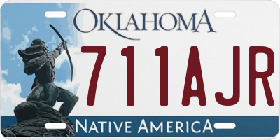 OK license plate 711AJR