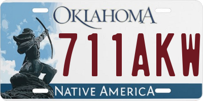 OK license plate 711AKW