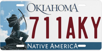 OK license plate 711AKY