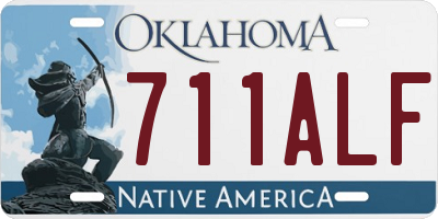 OK license plate 711ALF